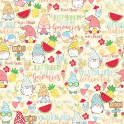 Gnomes Sweet Tropical seamless (digital paper)