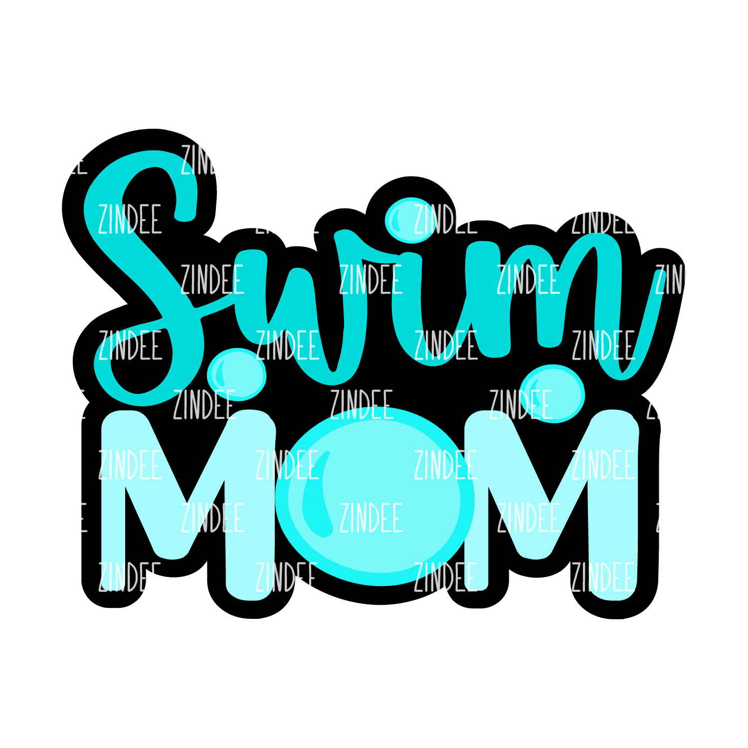 Swim Mom acrylic blank (2 inch) NO HOLE - Image 2