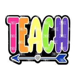 Teach Arrow – Acrylic Keychain Blank (3") | Optional Sticker or UV DTF
