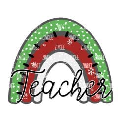 Teacher Boho Rainbow Christmas (download)