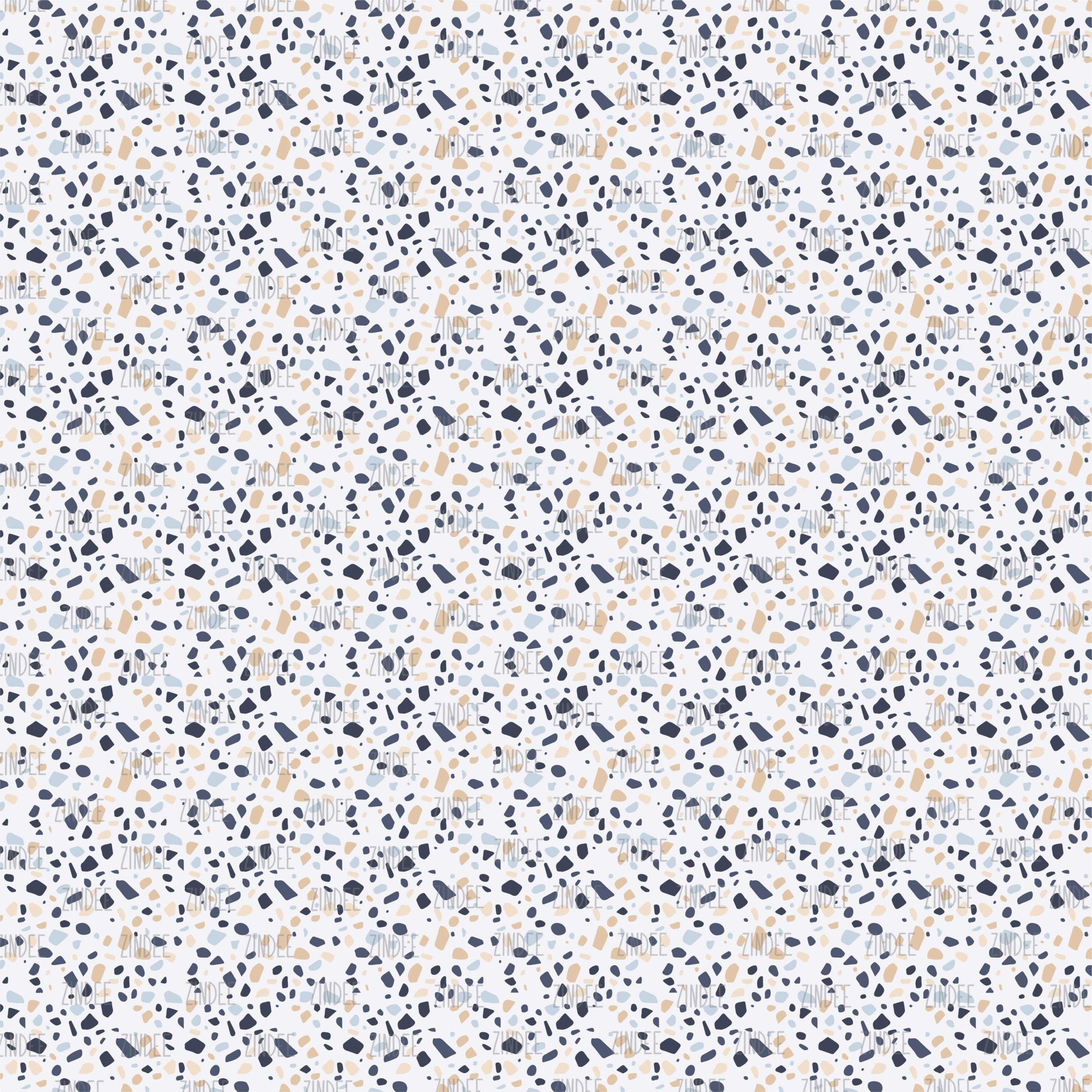 Terrazzo Pattern Navy seamless (vinyl)