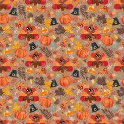 Thanksgiving Sitting Turkey Tan seamless (digital paper)