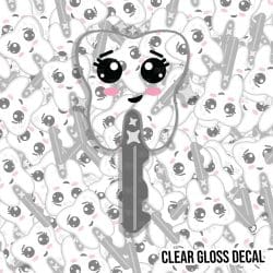 Tooth Fairy Key kiss cut decal (3 inch) CLEAR GLOSS