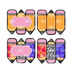 Triple Pencil – Acrylic Keychain Blank (3") | Optional Sticker or UV DTF