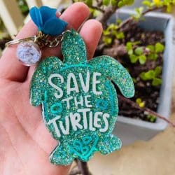 Turtle – Acrylic Keychain Blank (3") | Optional Sticker or UV DTF - Image 4