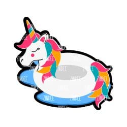Unicorn Pool Float – Mini Acrylic Charm Blank (1.5") | Optional Sticker or UV DTF
