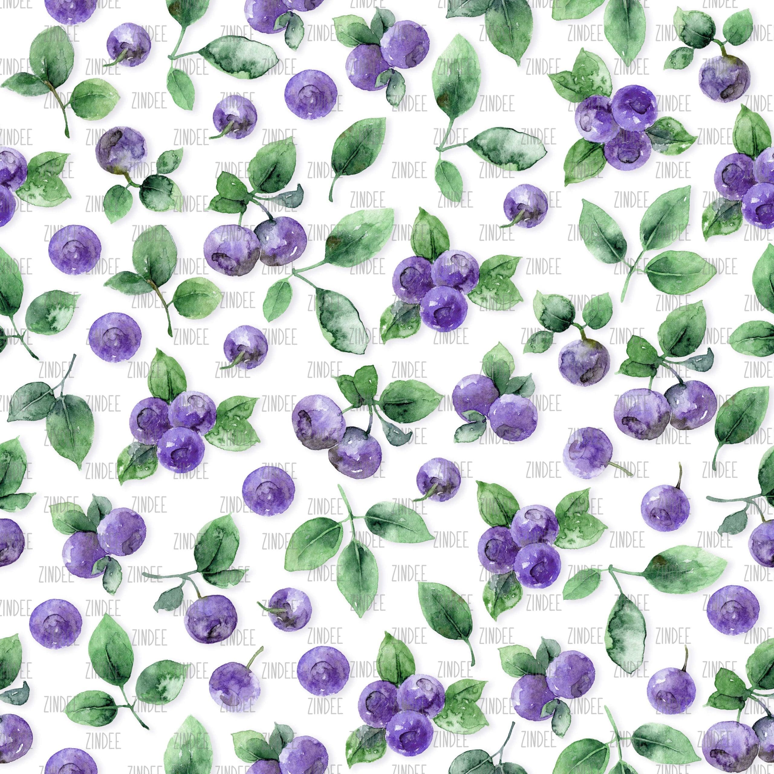 White Huckleberries seamless (digital paper)