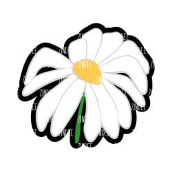 Wilted Daisy – Acrylic Keychain Blank (3") | Optional Sticker or UV DTF