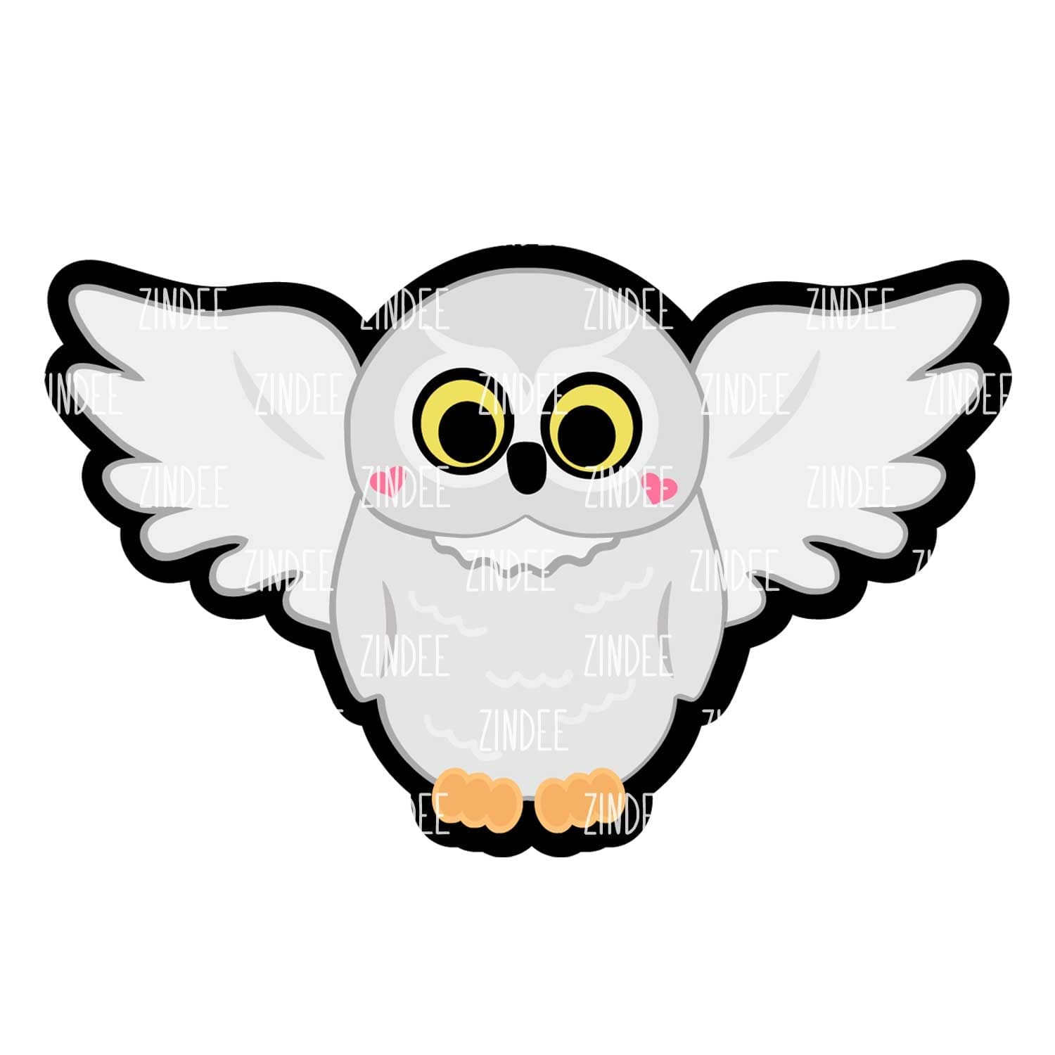Winged Owl – Acrylic Keychain Blank (3") | Optional Sticker or UV DTF