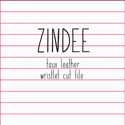 Wristlet Faux Leather Cut File (download only)