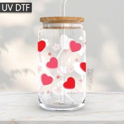 Lollipop Hearts UV DTF Glass Can Wrap