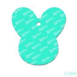 Alternative view of Bow Bunny – Mini Acrylic Charm Blank (1.5") | Optional Sticker or UV DTF