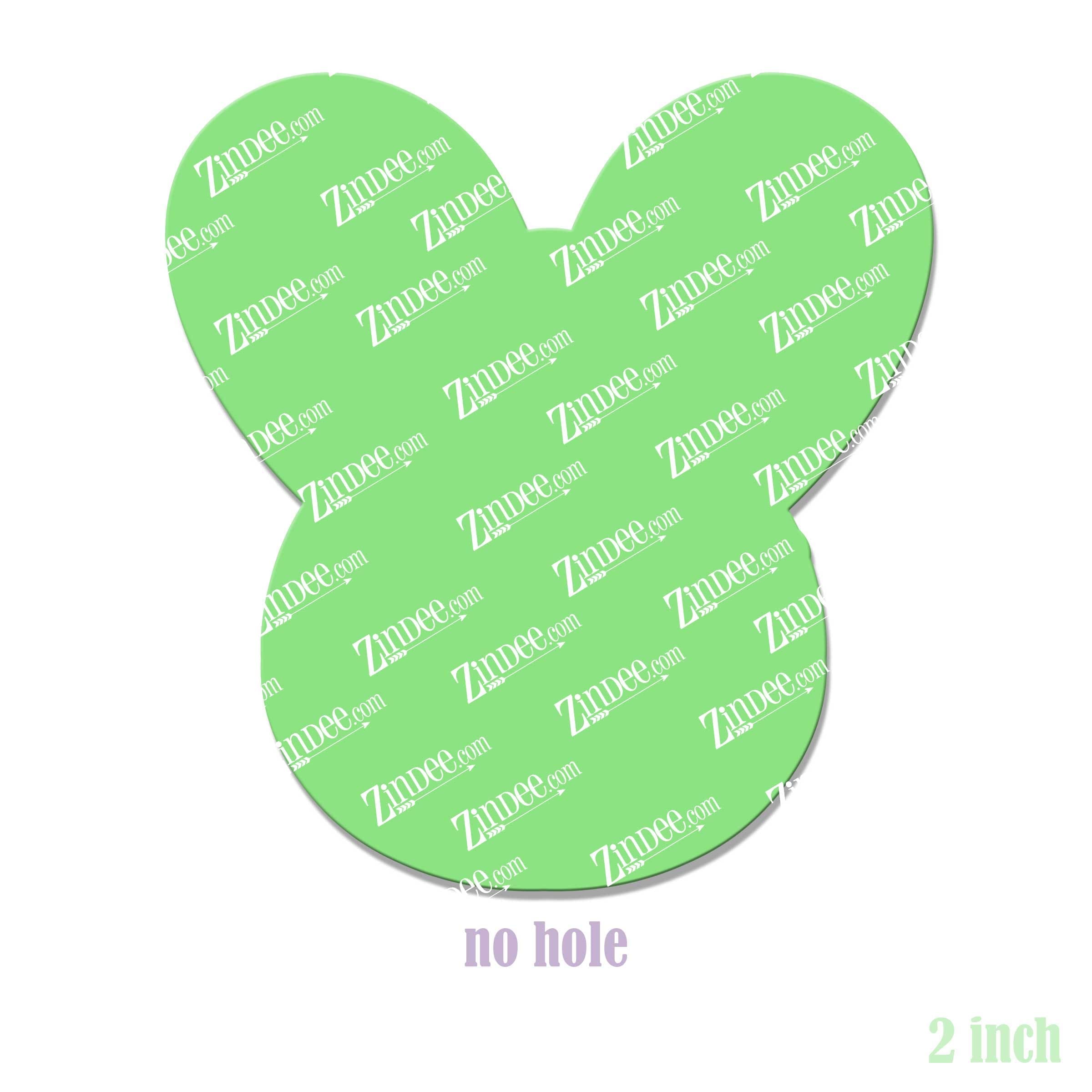 Bow Bunny – Acrylic Badge Reel Blank (2") No Hole | Optional Sticker or UV DTF - Image 2