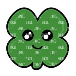 Chubby Clover – Mini Acrylic Charm Blank (1.5") | Optional Sticker or UV DTF
