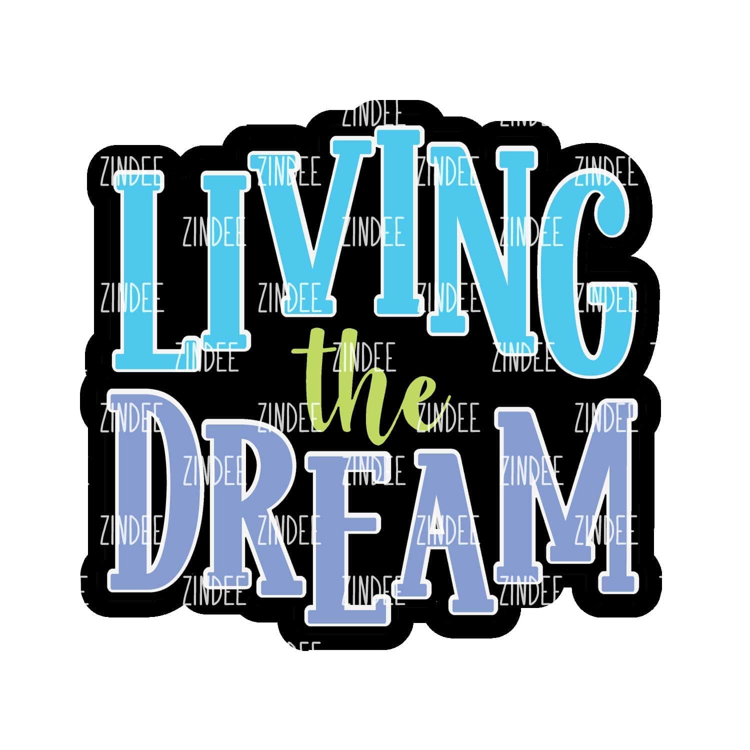 Living The Dream – Acrylic Badge Reel Blank (2") No Hole | Optional Sticker or UV DTF