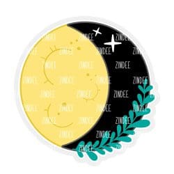 Moon Vine – Acrylic Badge Reel Blank (2") No Hole | Optional Sticker or UV DTF