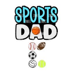 Sports Dad – Acrylic Keychain Blank (3") | Optional Sticker or UV DTF