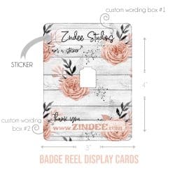 Blush Charcoal-(Badge Reel Display Card)