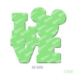 Alternative view of Love Mouse – Acrylic Badge Reel Blank (2") No Hole | Optional Sticker or UV DTF