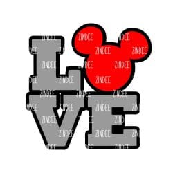 Love Mouse – Acrylic Badge Reel Blank (2") No Hole | Optional Sticker or UV DTF