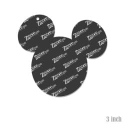 Alternative view of Mouse Head (Boy) – Acrylic Keychain Blank (3") | Optional Sticker or UV DTF