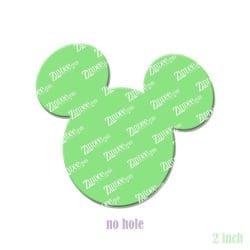 Alternative view of Mouse Head (Boy) – Acrylic Badge Reel Blank (2") No Hole | Optional Sticker or UV DTF