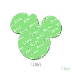 Alternative view of Mouse Head (Girl) – Acrylic Badge Reel Blank (2") No Hole | Optional Sticker or UV DTF
