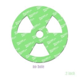 Alternative view of Radiation Symbol – Acrylic Badge Reel Blank (2") No Hole | Optional Sticker or UV DTF