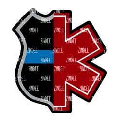 Police Star Of Life – Acrylic Badge Reel Blank (2") No Hole | Optional Sticker or UV DTF