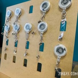 20 Slot Badge Reel Display Board (White Acrylic) - Image 2
