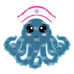 Nurse Octopus – Acrylic Keychain Blank (2.5") | Optional Sticker or UV DTF