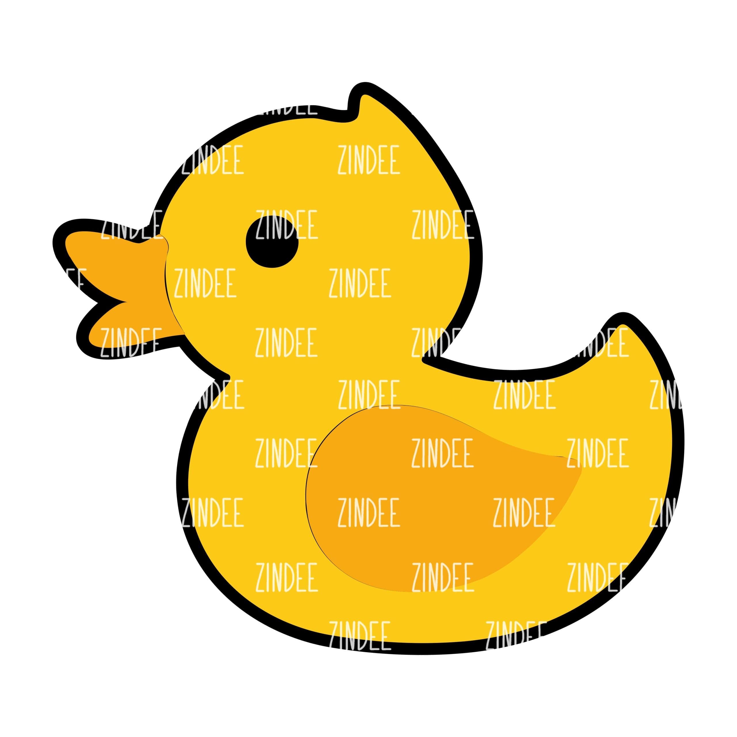 Rubber Ducky – Mini Acrylic Charm Blank (1.5") | Optional Sticker or UV DTF