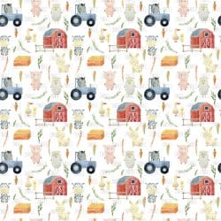 Farm Animals Watercolor seamless (vinyl)