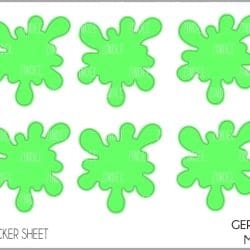Germ (sticker sheet) .6" WHITE Gloss
