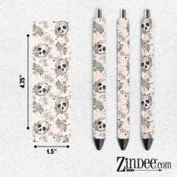 Floral Skeletons VINYL Pen Wrap