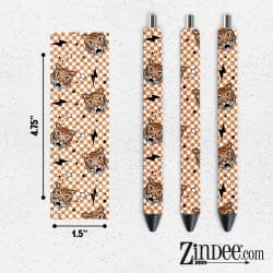 Tiger Checkered VINYL Pen Wrap