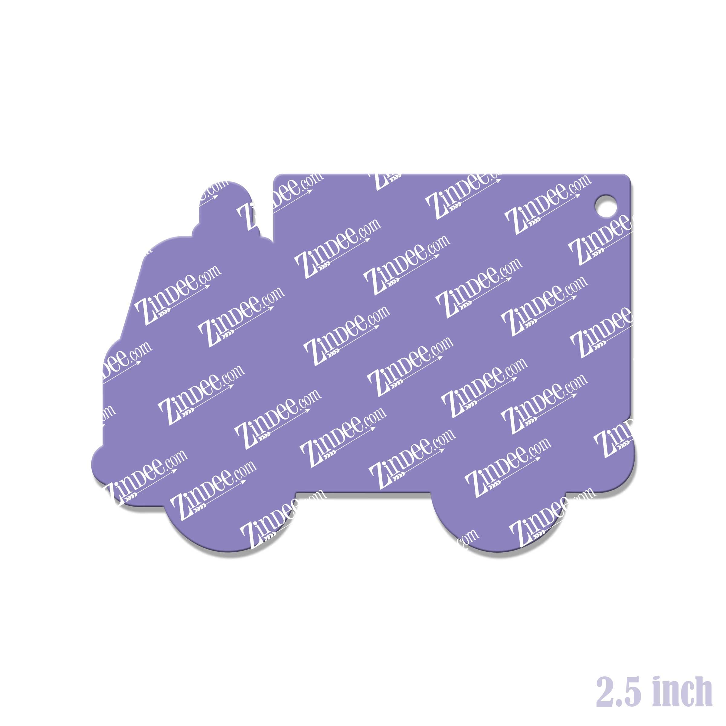 Ambulance – Acrylic Keychain Blank (2.5") | Optional Sticker or UV DTF - Image 2