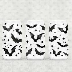 Bats UV DTF Glass Can Wrap