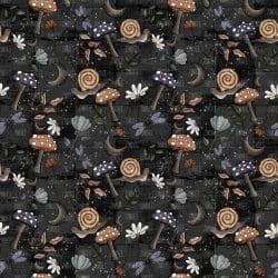 Dragonfly and Mushrooms seamless (vinyl)