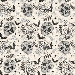 Floral Skeleton Spookies seamless (vinyl)