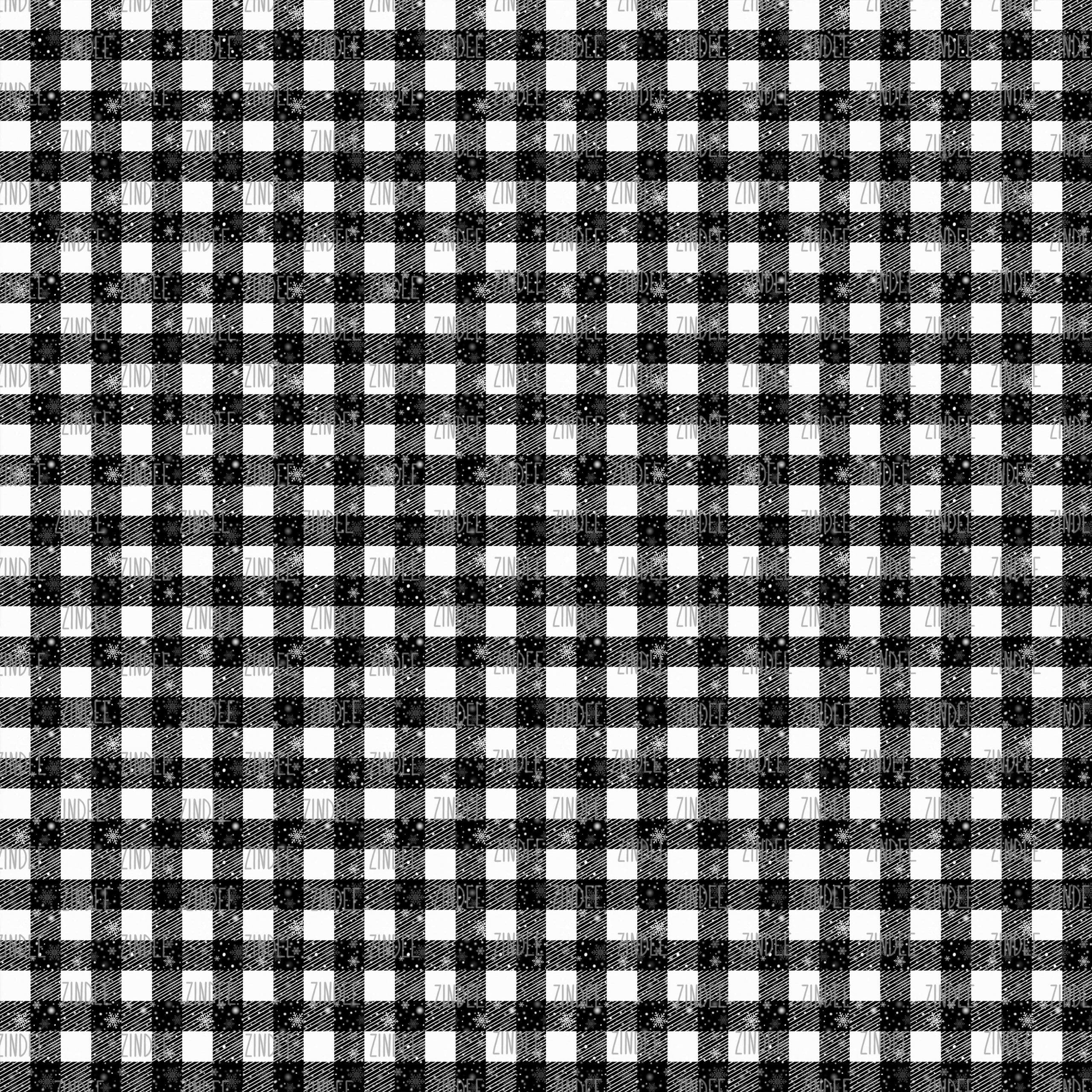 Plaid Snow seamless (vinyl)