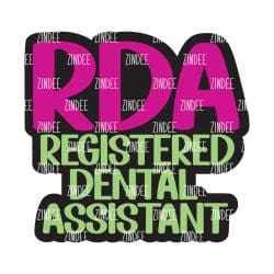RDA Registered Dental Assistant – Acrylic Keychain Blank (2.5") | Optional Sticker or UV DTF