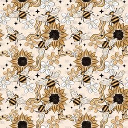 Sunflower Bee seamless (vinyl)