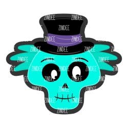 Top Hat Ghost – Mini Acrylic Charm Blank (1.5") | Optional Sticker or UV DTF