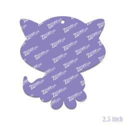 Alternative view of Sitting Fox – Acrylic Keychain Blank (2.5") | Optional Sticker or UV DTF