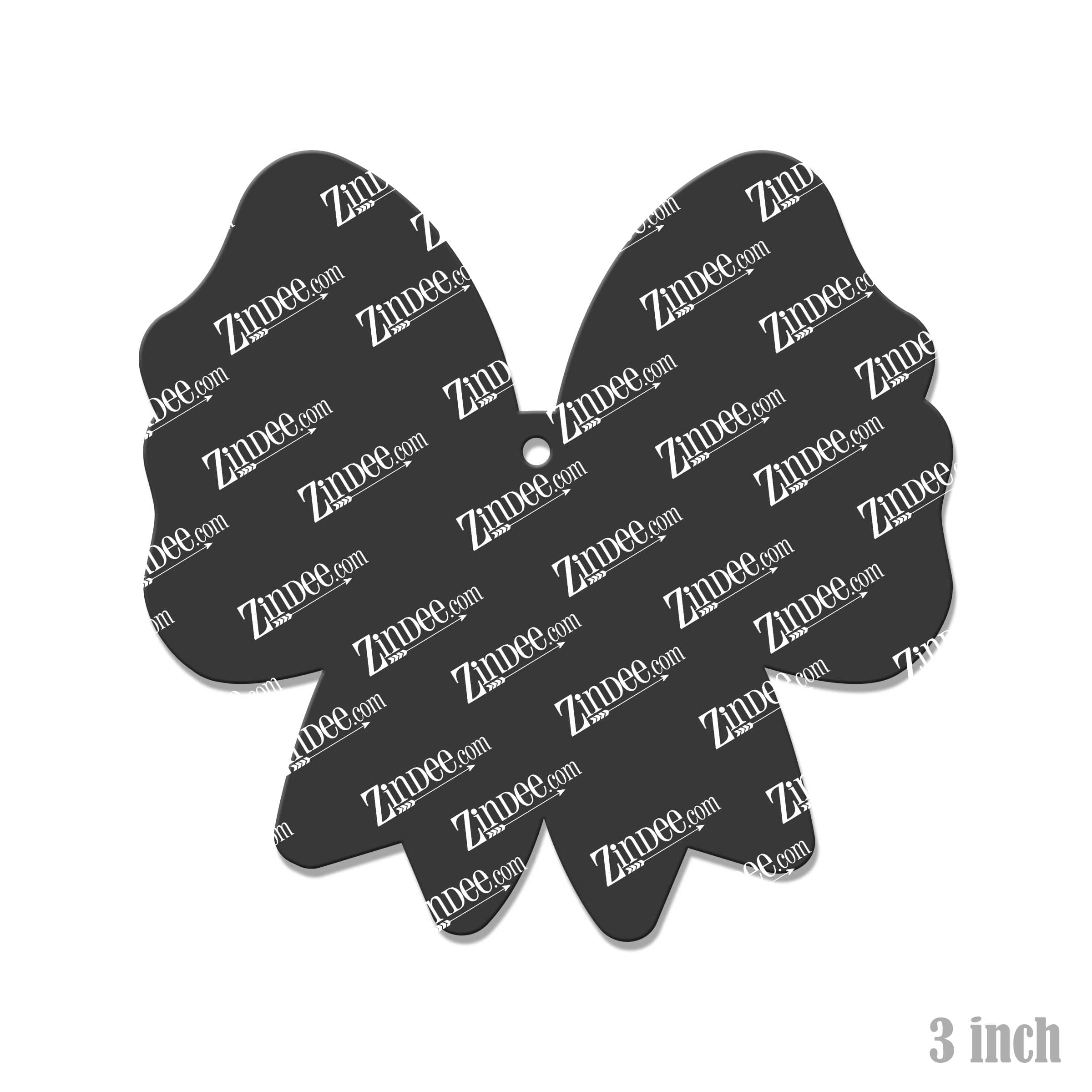 Coquette Bow – Acrylic Keychain Blank (3") | Optional Sticker or UV DTF - Image 2