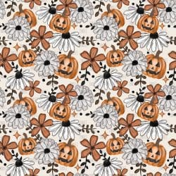 Floral Pumpkin seamless (vinyl)