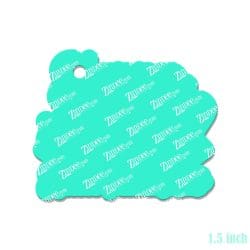 Alternative view of Hallothanksmas Ghost – Mini Acrylic Charm Blank (1.5") | Optional Sticker or UV DTF