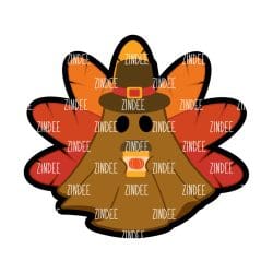 Turkey Ghost – Acrylic Keychain Blank (3") | Optional Sticker or UV DTF