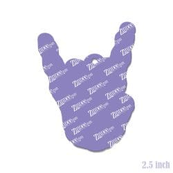 Alternative view of Rock On Skeleton – Acrylic Keychain Blank (2.5") | Optional Sticker or UV DTF
